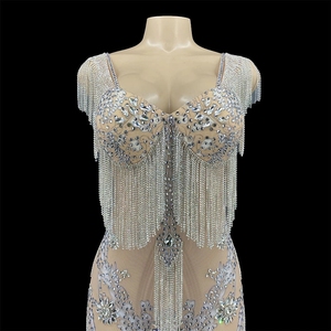 Novance Y2203 abiti Casual eleganti cristalli frange abito compleanno abito strass trasparente apertura <span class=keywords><strong>cerimonia</strong></span> <span class=keywords><strong>abbigliamento</strong></span> - Product Image 4