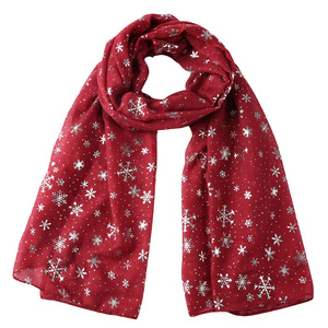 Sciarpa/Scialle da Donna Jane Autunno-Inverno 2022 in Poliestere con Motivo a Pois Argentati 70*180cm Nuovo Regalo di Natale - Product Image 1
