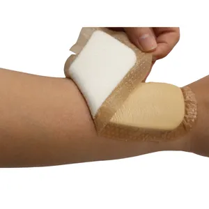 BLUENJOY Wound Care Arc Shape Silicone Foam Dressing With Border Adhesive Waterproof Wound Dressing Bandage For Wound Care