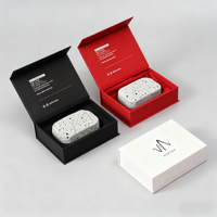 Boîte à montre élégante en carton noir de luxe, emballage cadeau personnalisé avec couvercle rabattable, finition mate et gaufrage - Fabrication directe d'usine