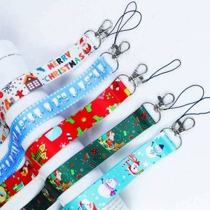 Christmas Cartoon Anime Phone <b>Lanyard</b> Snowman Tree Neck Straps Hook Accessories - Product Image 1