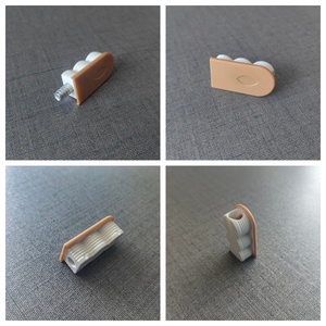 Connecteur de porte de placard en plastique 19x36mm et 15x33mm, amortisseur simple, fixation murale détachable - Product Image 2