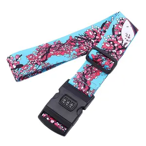 2024 Luggage Belt Travel Lock Custom Travelling Straps For Suitcases Luggages With Buckle Approved Cable Luggage Strap