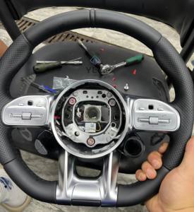 Volante de Fibra de Carbono para <span class=keywords><strong>Mercedes</strong></span> Benz Clase C E G AMG G63 W204 S204 W212 <span class=keywords><strong>V212</strong></span> S212 W463 Volante con Luces LED - Product Image 2