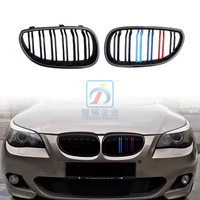 Pour BMW E60 5 530i 550i 2006 2006 2010 Grille de calandre avant en aluminium noir diamant chromé Série M5