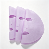 Masque facial en microfibre naturelle biologique ODM pour peaux sensibles, soin du visage, masque facial violet glacé