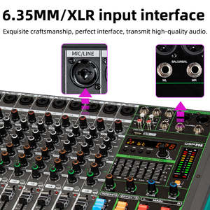 Mezclador de Sonido de Audio de 16 Canales PA16 Consola de Mezcla para <span class=keywords><strong>DJ</strong></span> USB con Alimentación Phantom de 48V 256 <span class=keywords><strong>Efectos</strong></span> DSP <span class=keywords><strong>Mesa</strong></span> de Sonido para Escenario - Product Image 4