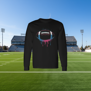 Camiseta de manga larga con gráficos de fútbol, ​​negra, talla pequeña, para aficionados y jugadores - Product Image 3