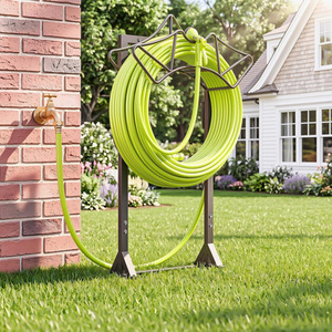 Freestanding garden <b>hose</b> <b>holder</b>, can accommodate 160-foot <b>hoses</b>, outdoor patio and lawn storage rack. - Product Image 4