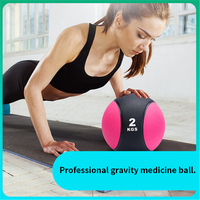 Pelota medicinal de goma sólida de PVC de alta calidad, pelota de Fitness para equilibrio de peso y ejercicio central
