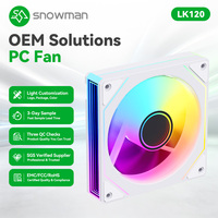 Ventilador de Refrigeración SNOWMAN ARGB PWM de 120 mm, Diseño de Espejo Infinito, Ventilador de Refrigeración para Gabinete de PC para Juegos, Ventilador de Gabinete de PC de Alto Flujo de Aire