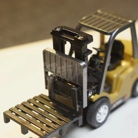 Mini Montacargas a Escala 1/64, Modelo Fundido a Presión, Juguete para Niños, Modelo de Tamaño Pequeño, Simulación de Montacargas Real
