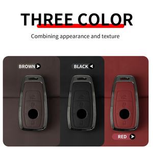 Funda para <span class=keywords><strong>llave</strong></span> de coche de cuero metálico recién llegado de alta calidad - Product Image 3