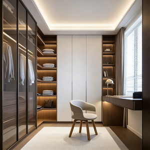 ขายตรงจากโรงงาน ตู้เสื้อผ้าบานกระจกคุณภาพสูงสำหรับห้องนอน ตู้เสื้อผ้าแบบโมดูลสั่งทำพิเศษ ตู้เสื้อผ้าแบบวอล์กอิน ขายส่ง - Product Image 1