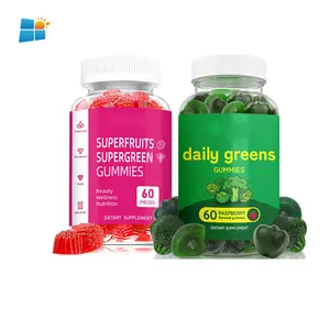 Label pribadi vitamin dan mineral sayuran, mendukung tingkat energi dan suplemen sayuran dan buah kesehatan kekebalan tubuh