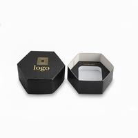 Boîte cadeau en papier de luxe personnalisée en forme d'hexagone, faible MOQ pris en charge, pour flacon/bocal en verre de 3ml et 5ml, emballage en papier