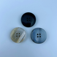 Kancing Resin Poliester yang Dapat Dicuci dan Dikustomisasi untuk Kemeja Pria, Jas, Kancing Bulat 4 Lubang, Aksesoris Pakaian