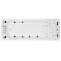 Bain à remous en acrylique pour extérieur, idéal pour cour et villa, avec fonctions de massage intelligentes et de température constante