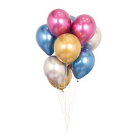 12 "2.8g Métallique Chrome Épaissi Nacré Doré Rond Anniversaire Fête De Mariage Décoration Fournitures Ballon En Latex