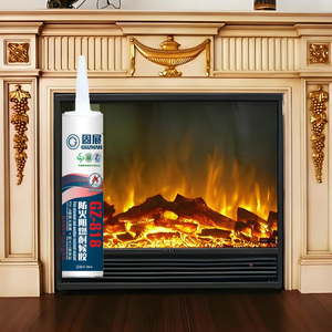 300ml nhiệt độ cao chống cháy Silicone sealant xây dựng dính trắng đen màu xám chống cháy cho chế biến gỗ - Product Image 1