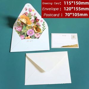 Tarjeta de Navidad con flores románticas, tarjetas de felicitación emergentes 3D, juego de postales, decoraciones para fiestas y bodas, regalos creativos para niñas - Product Image 5