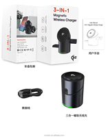 RUNCEIN-Chargeur sans fil magnétique pliable métallique 3 en 1, support de charge rapide pliable en métal 15w pour Anker Qi2, nouvelle collection 2025