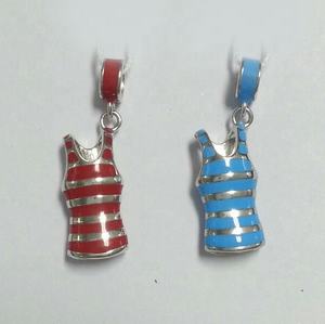 Perhiasan Fashion Lucu Kustom, Liontin Sepatu Bayi <span class=keywords><strong>Enamel</strong></span> Perak Sterling 925 untuk Sandal Jepit, Hadiah Grosir - Product Image 6