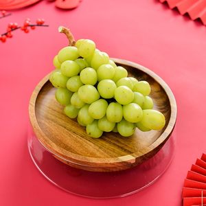 <b>Stackable</b> Solid Wood Lid <b>Storage</b> Glass Bowl Stylish Glass Fruit <b>Container</b> with Wooden Lid for Nut Snack <b>Storage</b> - Product Image 5