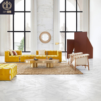 Canapé de salon modulaire sectionnel capitonné moderne avec structure en bois massif, pieds en acier inoxydable, mousse haute densité, personnalisable
