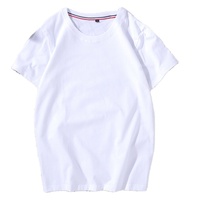 Échantillon gratuit, prix de gros, prix bas, t-shirts en polyester/coton tricotés surdimensionnés, décontractés, écologiques, anti-froissage