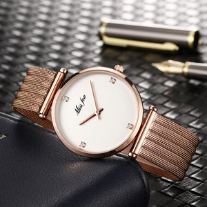 Reloj de cuarzo para mujer, ultrafino, moderno, sencillo, resistente al agua, informal, con correa de red - De moda - Product Image 5