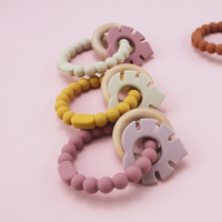 2025 chaud nouveau Design Silicone anneau de dentition drôle feuilles bois anneau bébé jouet CP certifié dentition pour la dentition bébé