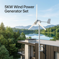 Éolienne à axe horizontal 5 kW à faible vitesse de coupe, système 48 V avec contrôleur pour usage domestique et agricole