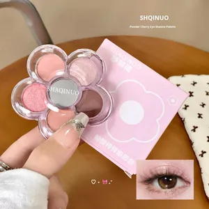 แป้งมิเนอรัลกันน้ำสไตล์เกาหลี SHAQINUO 5 กรัม <span class=keywords><strong>สีชมพู</strong></span>เข้ม 5 เฉดสี พาเลทอายแชโดว์รูปหัวใจ<span class=keywords><strong>สีชมพู</strong></span>เชอร์รี่ ชิมเมอร์แมตต์ - Product Image 2