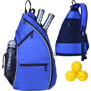 Pickleball กระเป๋าสะพายไหล่กระเป๋าใส่ไม้พาย,กระเป๋าใส่น้ำพร้อมตะขอแขวนสำหรับใส่ขวดน้ำ - Product Image 1