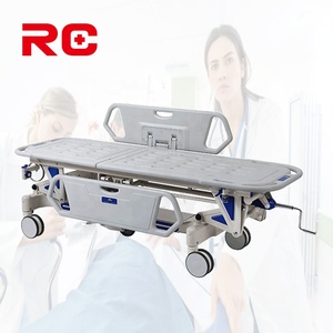 Fabriqué en Chine, brancard médical professionnel pour ambulance, lit d'<span class=keywords><strong>urgence</strong></span> en ABS avec roues mobiles, prix bas - Product Image 2