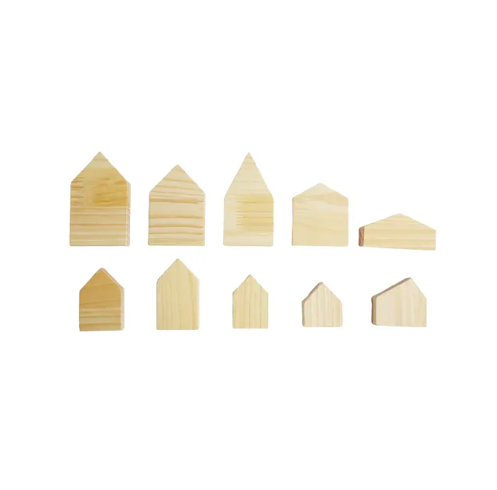 Wholesale Eco Friendly Christmas Ornaments DIY Natural Wooden House Painting Kit - Creative Art Craft for Kids