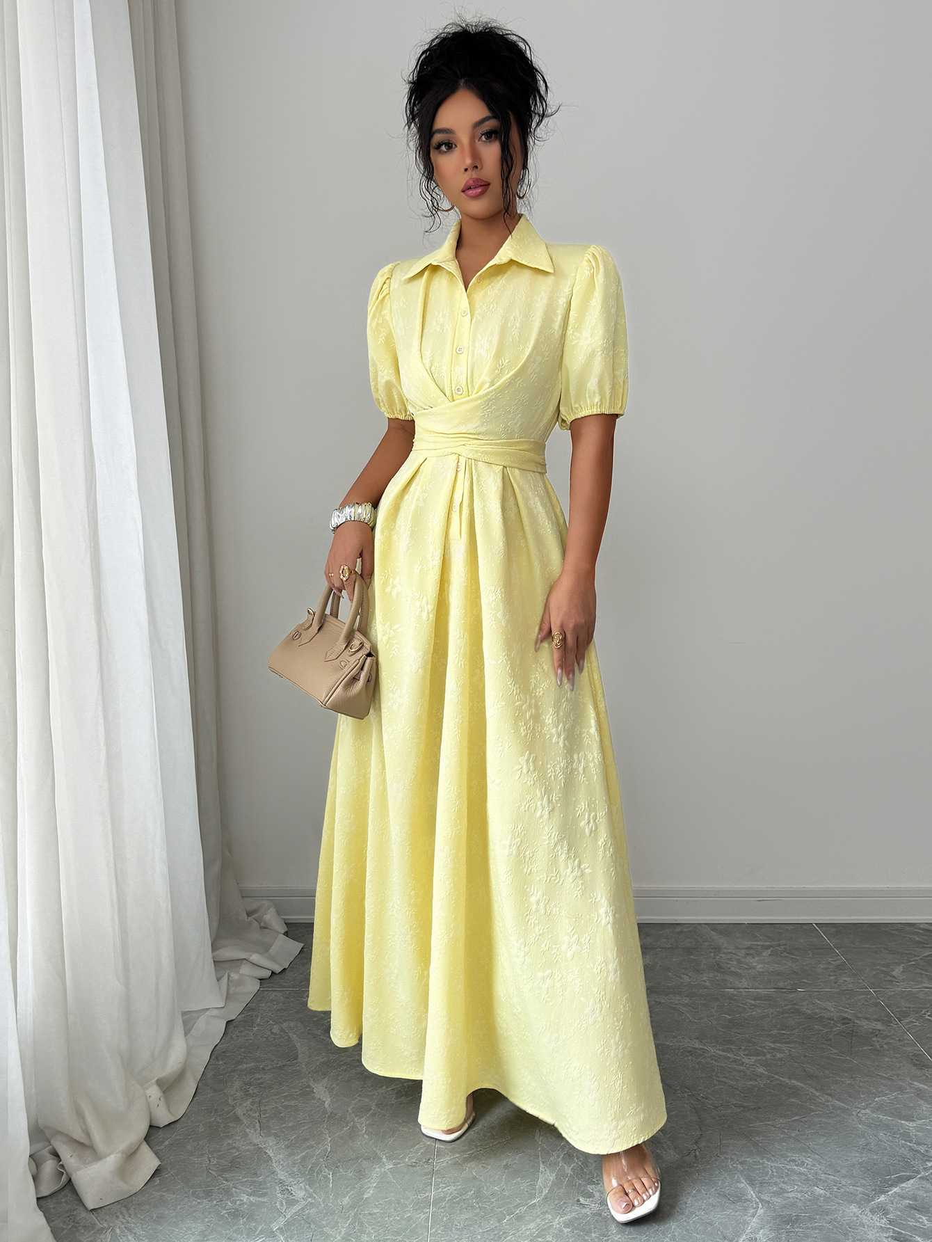 maxi formal dresses for women Blue Satin Tiered Maxi Dress - Corset Gown