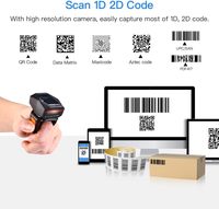 Eyoyo Weraable Ring 2D Barcode Scanner sans fil filaire BT et 2.4G Date Collection Barcode Scanner pour entrepôt logistique