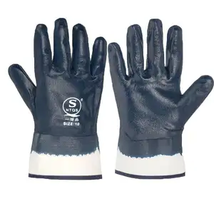 Industry oil resistance Construction Glove Long Cuff Fully Nitrile Coated chemical resistance Safety Gloves