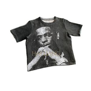 Magliette Casual da uomo di un pezzo Anime Tapestry Shirt etichette personalizzate abbigliamento maschile usussize Street Wear T Shirt in cotone - Product Image 5