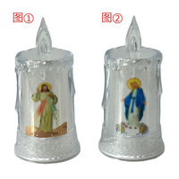 Bougie électronique de simulation LED cristal RAMADAN Mubarak musulman Islam jésus vierge marie LED bougies pilier sans flamme