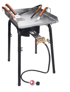 ポータブルLPGガス屋外ストーブシングルバーナー高圧20PSI減圧弁鋳鉄グリルキャンプ用 - Product Image 4