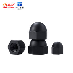 Vít nhà sản xuất Đen Nylon nhựa Nut M3-M10 Đen acorn Nut cách điện Hex hình lục giác trang trí Bìa NUT - Product Image 4