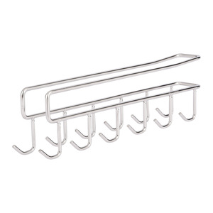 Escurridor de Platos de Acero Inoxidable para Colocar Sobre el Fregadero con 6 Ganchos y Diseño de Dos Niveles para Organizar Utensilios de Cocina - Product Image 4