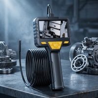 Endoscope industriel, caméra automobile 1080P HD, caméra d'inspection de voiture, écran IPS 4,3 pouces, câble semi-rigide