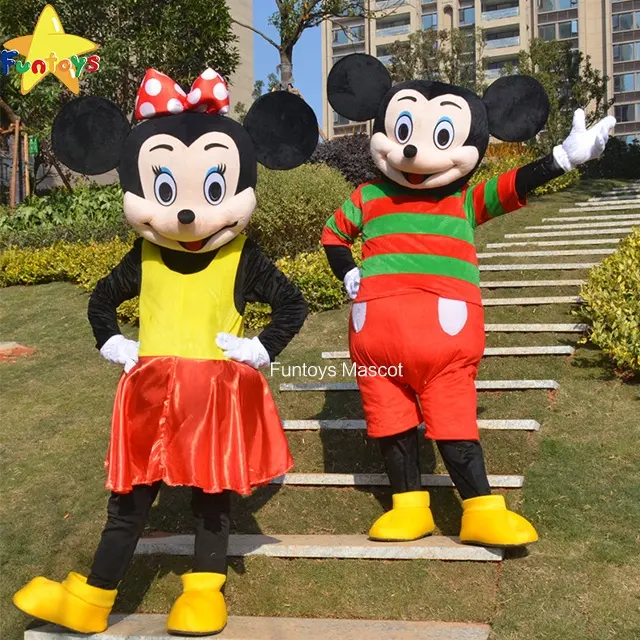 Funtoys-Disfraz de Mickey y Minnie para adulto, disfraz de Mascota de dibujos animados, vestido de fiesta de navidad