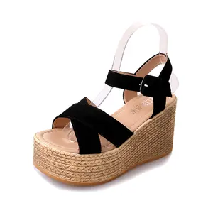 2020 new women's wedges cross-strap platform sandals