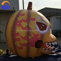 Modèle de citrouille gonflable personnalisé en tissu Oxford durable, effrayant, pour Halloween, publicité extérieure, événement, accessoire décoratif avec souffleur