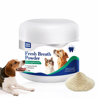 Poudre haleine fraîche pour chiens et chats à l'algue, menthe, persil et curcuma – Aide à nettoyer la pigmentation des dents et rafraîchit l'haleine